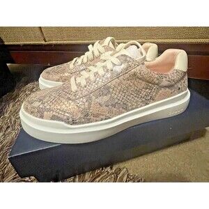 Cole Haan Grand Pro Rally Pink Faux Exotic Print Leather Shoes Women's Size 6